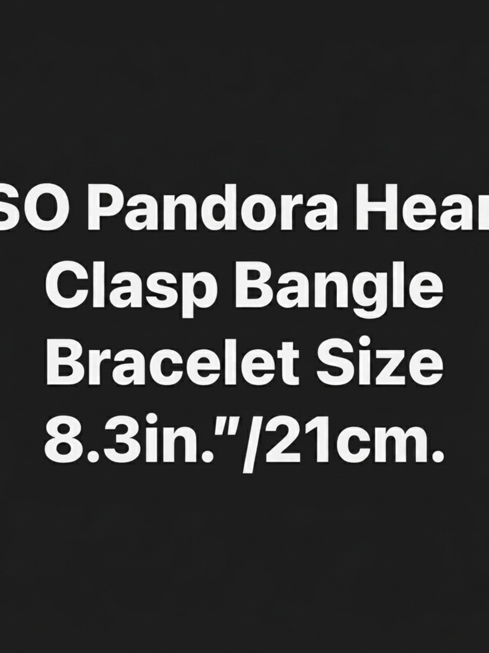 Pandora Bracelet Display Image - Black Text
